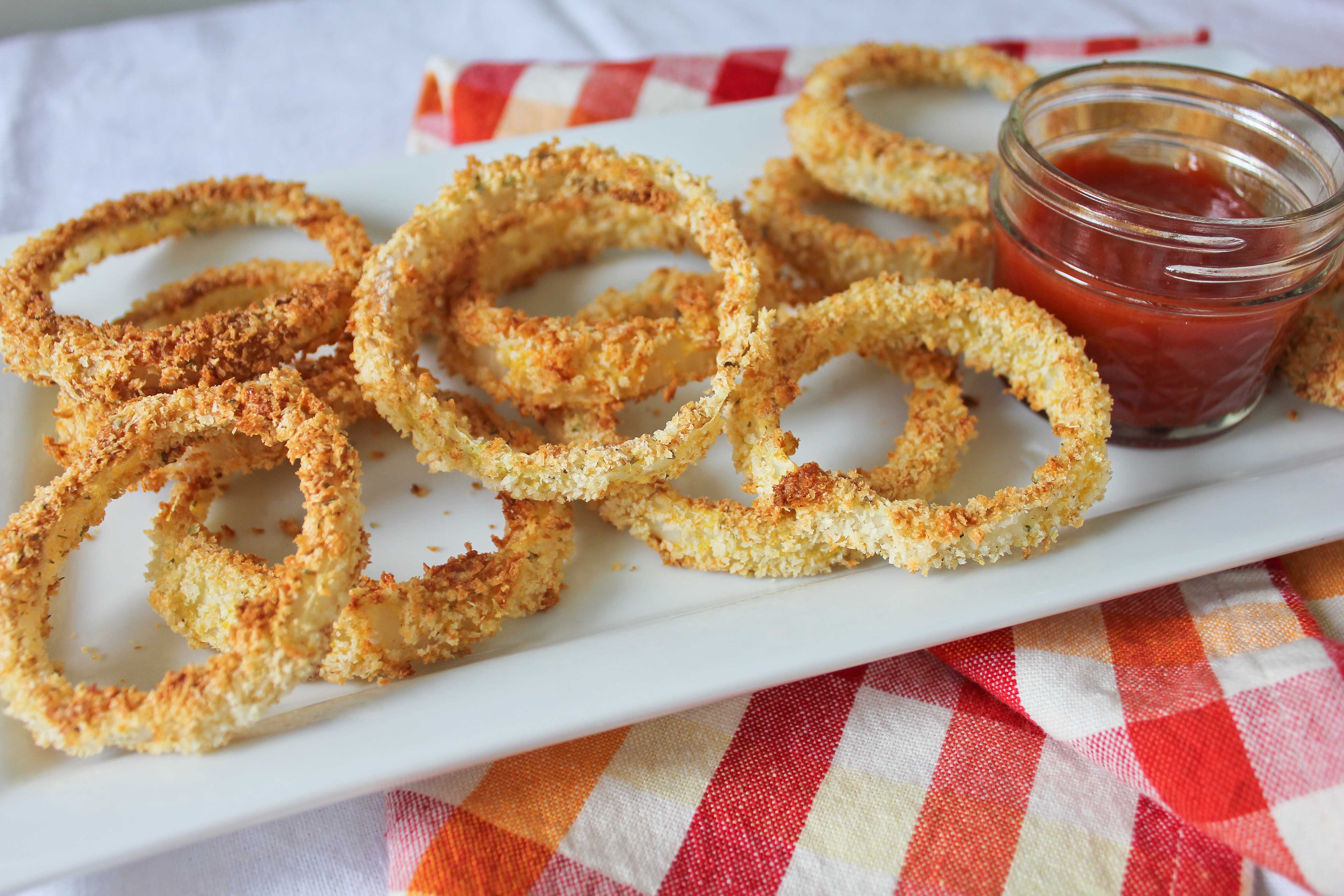 Baked onion rings