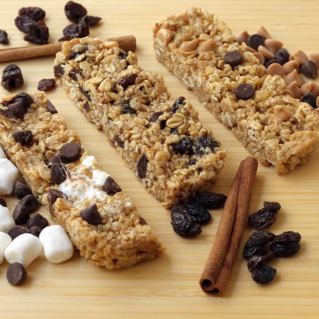 Barritas de granola con pasas