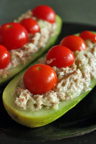 Cucumber and Tuna Boats