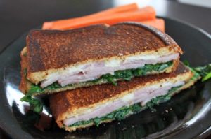 Ham, jelly, and cream cheese sandwich