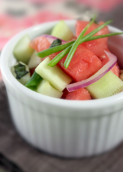 Cucumber and watermelon salad