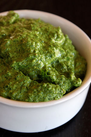 Pesto de espinaca arugula