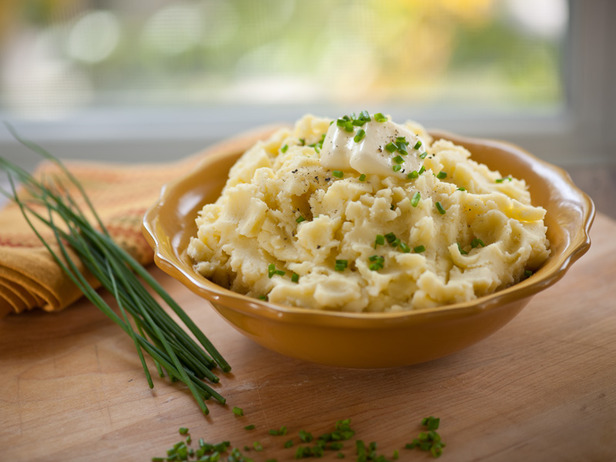 Puré de papa "light" con cebollín