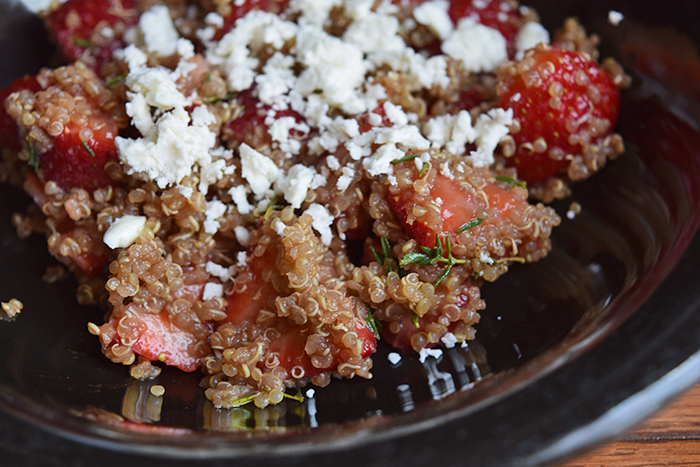 Quinoa with strawberries