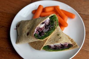 Chicken wrap with blueberry